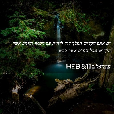 Picture 02 - שמואל ב 8:11 HEB - גם אתם הקדיש המלך דוד ליהוה - Bible Verse Picture