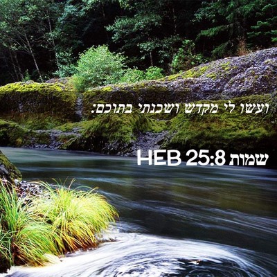 Picture 02 - שמות 25:8 HEB - ועשו לי מקדש ושכנתי - Bible Verse Picture