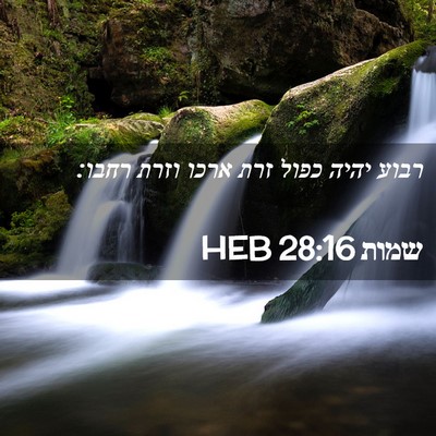 Picture 02 - שמות 28:16 HEB - רבוע יהיה כפול זרת ארכו - Bible Verse Picture