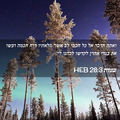 Picture 02 - שמות 28:3 HEB - ואתה תדבר אל כל חכמי לב אשר - Bible Verse Picture