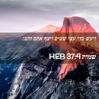 Picture 02 - שמות 37:4 HEB - ויעש בדי עצי שטים ויצף אתם - Bible Verse Picture