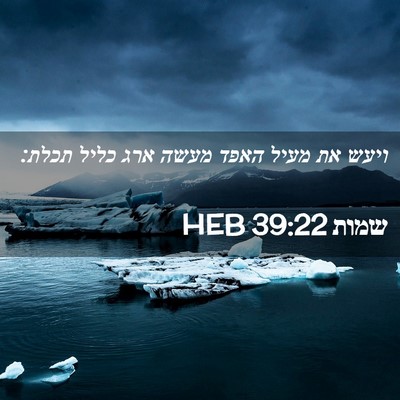 Picture 02 - שמות 39:22 HEB - ויעש את מעיל האפד מעשה ארג - Bible Verse Picture