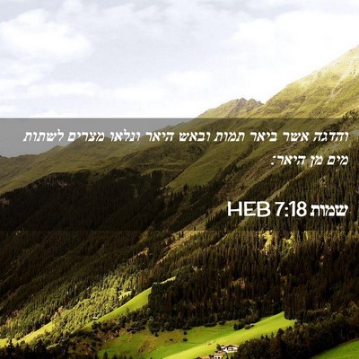 Picture 02 - שמות 7:18 HEB - והדגה אשר ביאר תמות ובאש - Bible Verse Picture