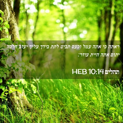 Picture 02 - תהלים 10:14 HEB - ראתה כי אתה עמל וכעס תביט - Bible Verse Picture
