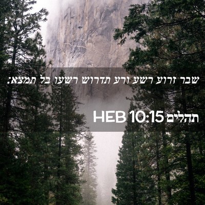 Picture 02 - תהלים 10:15 HEB - שבר זרוע רשע ורע תדרוש רשעו - Bible Verse Picture