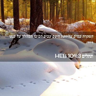 Picture 02 - תהלים 104:3 HEB - המקרה במים עליותיו השם - Bible Verse Picture