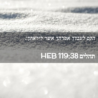 Picture 02 - תהלים 119:38 HEB - הקם לעבדך אמרתך אשר - Bible Verse Picture