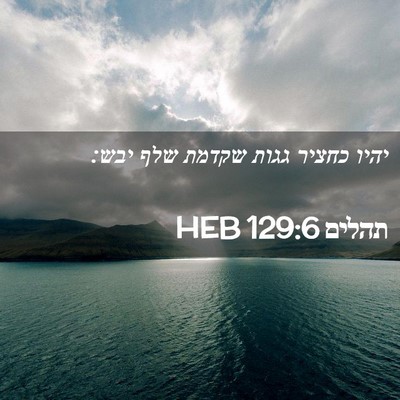 Picture 02 - תהלים 129:6 HEB - יהיו כחציר גגות שקדמת שלף - Bible Verse Picture