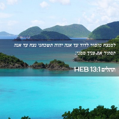 Picture 02 - תהלים 13:1 HEB - למנצח מזמור לדוד עד אנה - Bible Verse Picture