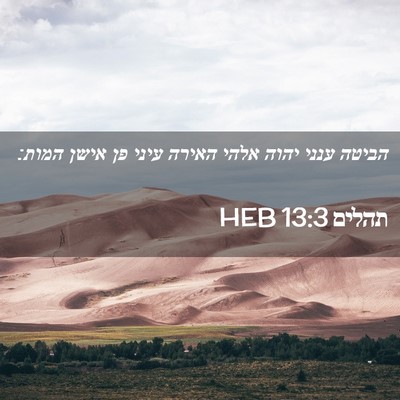 Picture 02 - תהלים 13:3 HEB - הביטה ענני יהוה אלהי האירה - Bible Verse Picture
