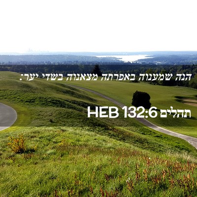 Picture 02 - תהלים 132:6 HEB - הנה שמענוה באפרתה מצאנוה - Bible Verse Picture