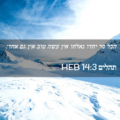 Picture 02 - תהלים 14:3 HEB - הכל סר יחדו נאלחו אין עשה - Bible Verse Picture