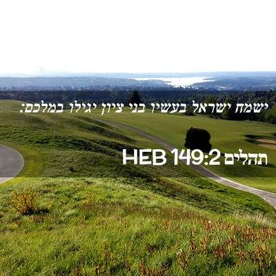 Picture 02 - תהלים 149:2 HEB - ישמח ישראל בעשיו בני ציון - Bible Verse Picture