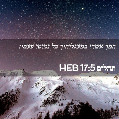 Picture 02 - תהלים 17:5 HEB - תמך אשרי במעגלותיך בל - Bible Verse Picture