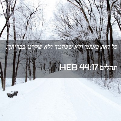 Picture 02 - תהלים 44:17 HEB - כל זאת באתנו ולא שכחנוך ולא - Bible Verse Picture