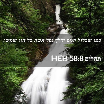 Picture 02 - תהלים 58:8 HEB - כמו שבלול תמס יהלך נפל אשת - Bible Verse Picture