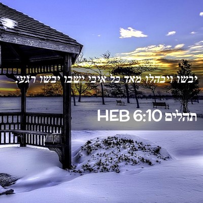 Picture 02 - תהלים 6:10 HEB - יבשו ויבהלו מאד כל איבי - Bible Verse Picture