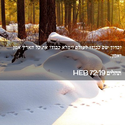 Picture 02 - תהלים 72:19 HEB - וברוך שם כבודו לעולם וימלא - Bible Verse Picture