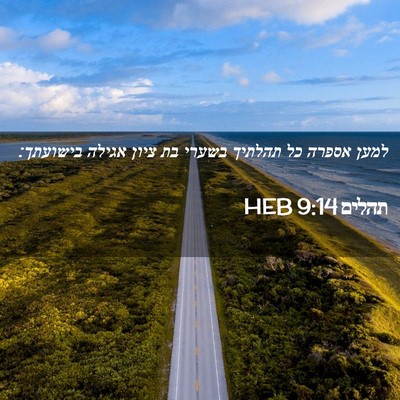Picture 02 - תהלים 9:14 HEB - למען אספרה כל תהלתיך בשערי - Bible Verse Picture