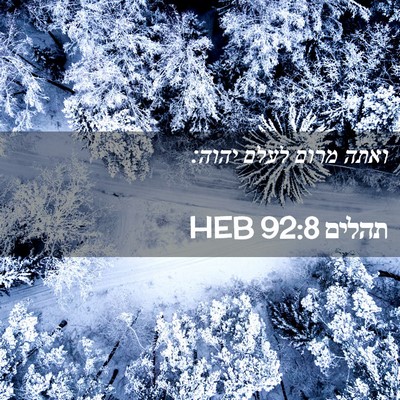 Picture 02 - תהלים 92:8 HEB - ואתה מרום לעלם - Bible Verse Picture