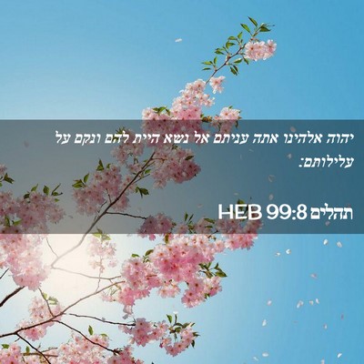 Picture 02 - תהלים 99:8 HEB - יהוה אלהינו אתה עניתם אל - Bible Verse Picture