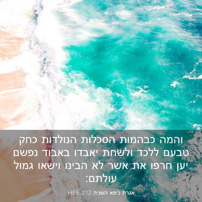 Picture 03 - אגרת כיפא השניה 2:12 HEB - והמה כבהמות הסכלות הנולדות - Bible Verse Picture