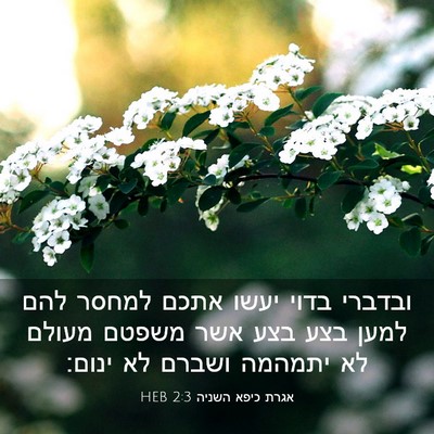 Picture 03 - אגרת כיפא השניה 2:3 HEB - ובדברי בדוי יעשו אתכם - Bible Verse Picture