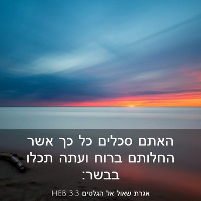 Picture 03 - אגרת שאול אל הגלטים 3:3 HEB - האתם סכלים כל כך אשר החלותם - Bible Verse Picture