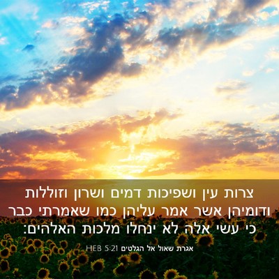 Picture 03 - אגרת שאול אל הגלטים 5:21 HEB - צרות עין ושפיכות דמים - Bible Verse Picture
