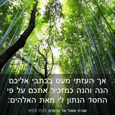 Picture 03 - אגרת שאול אל הרומים 15:15 HEB - אך העזתי מעט בכתבי אליכם - Bible Verse Picture