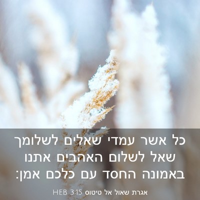 Picture 03 - אגרת שאול אל טיטוס 3:15 HEB - כל אשר עמדי שאלים לשלומך - Bible Verse Picture