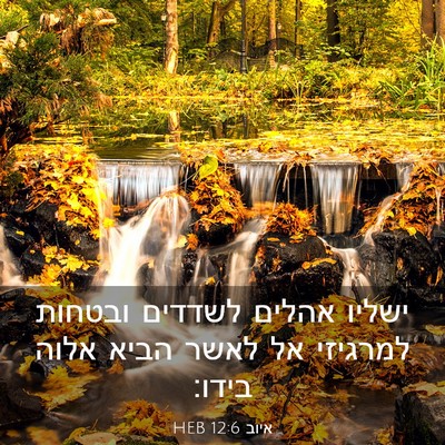 Picture 03 - איוב 12:6 HEB - ישליו אהלים לשדדים ובטחות - Bible Verse Picture