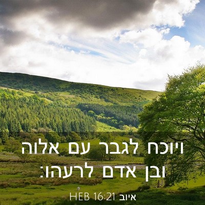 Picture 03 - איוב 16:21 HEB - ויוכח לגבר עם אלוה ובן אדם - Bible Verse Picture