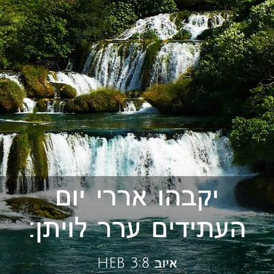 Picture 03 - איוב 3:8 HEB - יקבהו אררי יום העתידים ערר - Bible Verse Picture