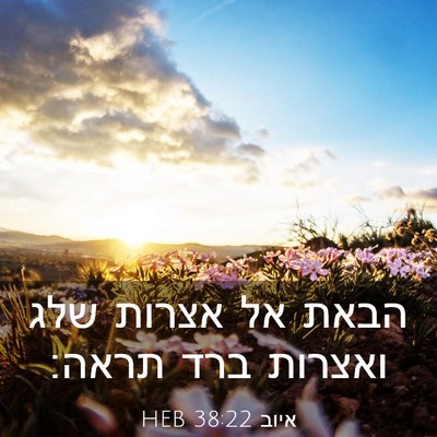 Picture 03 - איוב 38:22 HEB - הבאת אל אצרות שלג ואצרות - Bible Verse Picture
