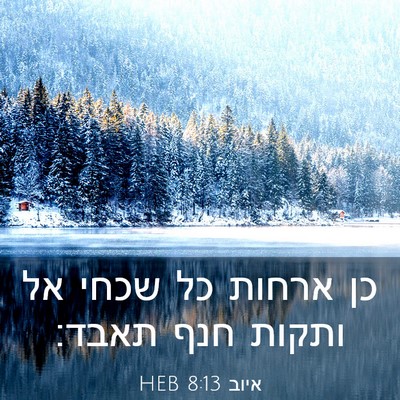 Picture 03 - איוב 8:13 HEB - כן ארחות כל שכחי אל ותקות - Bible Verse Picture