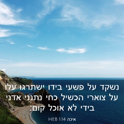 Picture 03 - איכה 1:14 HEB - נשקד על פשעי בידו ישתרגו - Bible Verse Picture