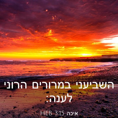 Picture 03 - איכה 3:15 HEB - השביעני במרורים הרוני - Bible Verse Picture