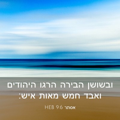 Picture 03 - אסתר 9:6 HEB - ובשושן הבירה הרגו היהודים - Bible Verse Picture