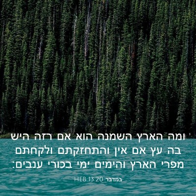 Picture 03 - במדבר 13:20 HEB - ומה הארץ השמנה הוא אם רזה - Bible Verse Picture