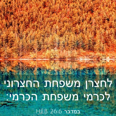 Picture 03 - במדבר 26:6 HEB - לחצרן משפחת החצרוני לכרמי - Bible Verse Picture