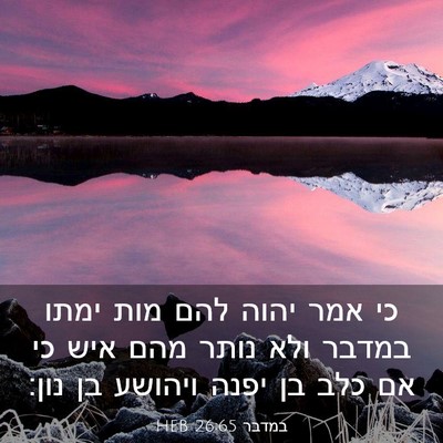 Picture 03 - במדבר 26:65 HEB - כי אמר יהוה להם מות ימתו - Bible Verse Picture