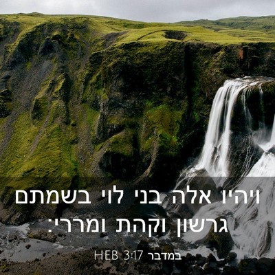 Picture 03 - במדבר 3:17 HEB - ויהיו אלה בני לוי בשמתם - Bible Verse Picture