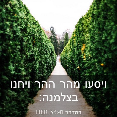 Picture 03 - במדבר 33:41 HEB - ויסעו מהר ההר ויחנו - Bible Verse Picture