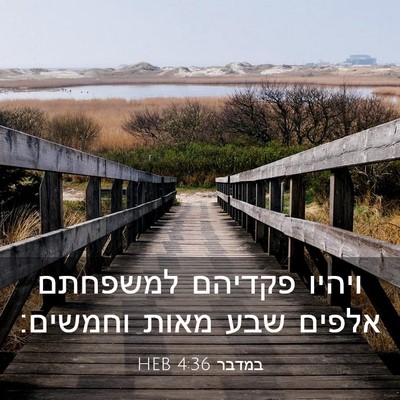 Picture 03 - במדבר 4:36 HEB - ויהיו פקדיהם למשפחתם אלפים - Bible Verse Picture