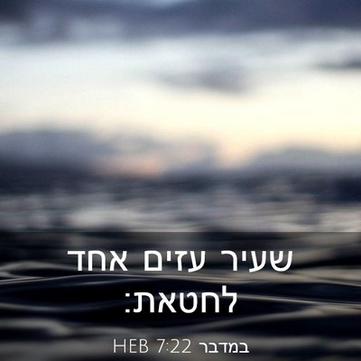 Picture 03 - במדבר 7:22 HEB - שעיר עזים אחד - Bible Verse Picture