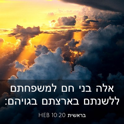 Picture 03 - בראשית 10:20 HEB - אלה בני חם למשפחתם ללשנתם - Bible Verse Picture