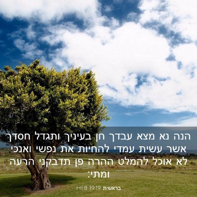 Picture 03 - בראשית 19:19 HEB - הנה נא מצא עבדך חן בעיניך - Bible Verse Picture