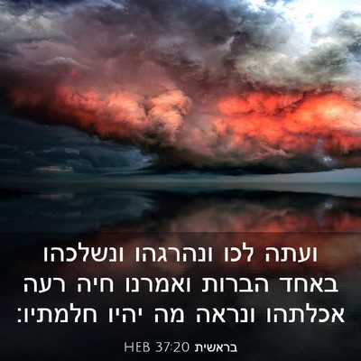 Picture 03 - בראשית 37:20 HEB - ועתה לכו ונהרגהו ונשלכהו - Bible Verse Picture