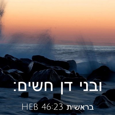 Picture 03 - בראשית 46:23 HEB - ובני דן - Bible Verse Picture